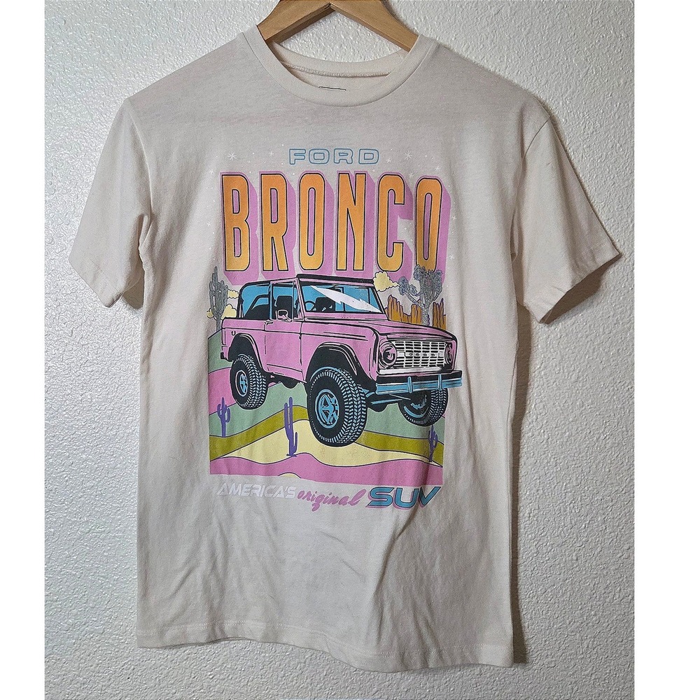 Ford Bronco Graphic Tee Pink Truck Retro Desert Western Y2K XS